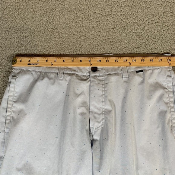 S Travis Mathew Golf Shorts Blue Speckle Flat Poly Cotton Spandex Mens‎ Size 36 - Picture 4 of 6